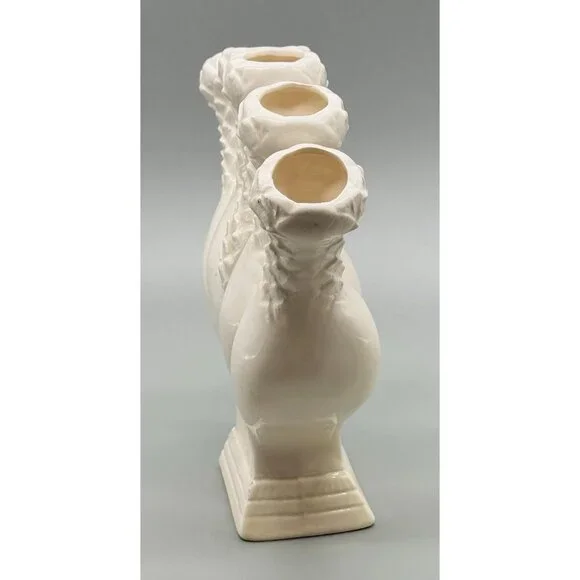 Mid Century Cream Quintal Five Finger Vase Posy Holder Ceramic 7.5 inch - Picture 3 of 7